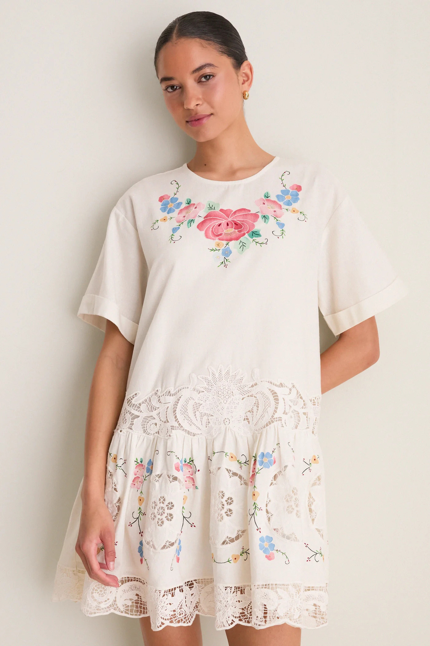 Multi Astrid Embroidery Mini Dress | Tuckernuck (US)