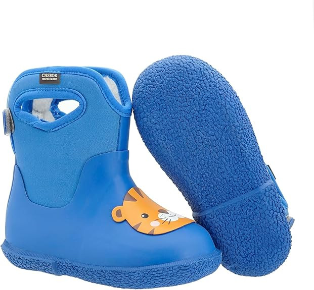 CNSBOR Kids Rain Boots for Toddler Girls Boys Seamless Rubber Boots Waterproof Boots for Kids Lig... | Amazon (US)