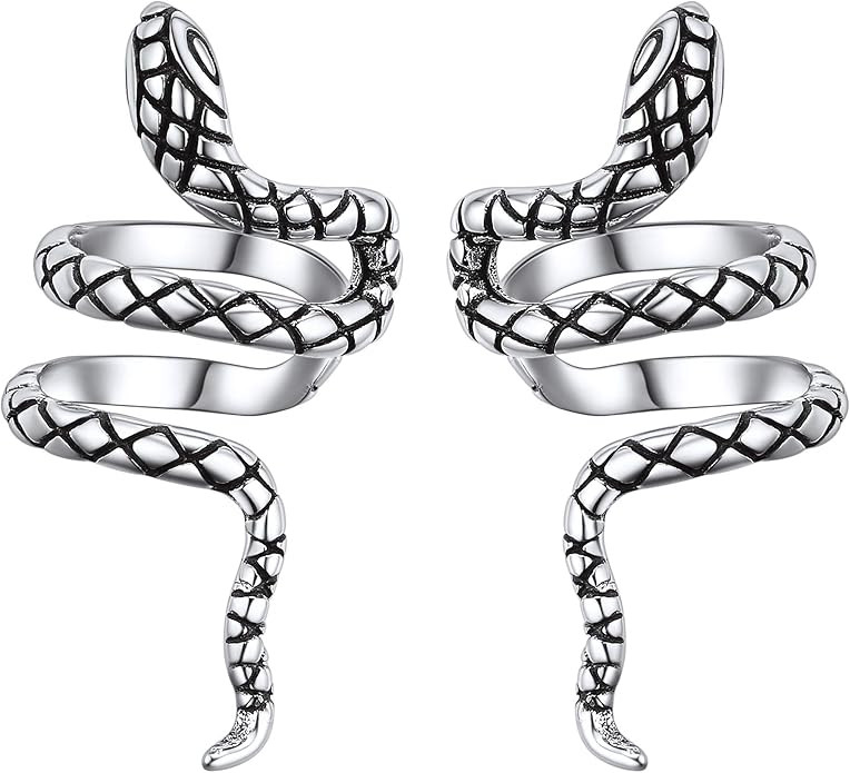 ChicSilver 925 Sterling Silver Ear Cuff Earrings Non Piercing Clip on Cartilage Cuff Earrings for... | Amazon (US)