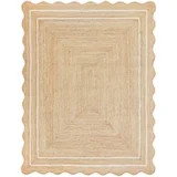 AFFERTO Natural Jute Rug – Hand Braided Wave Edge Scalloped Farmhouse Entryway Rug, Eco-Friendl... | Walmart (US)