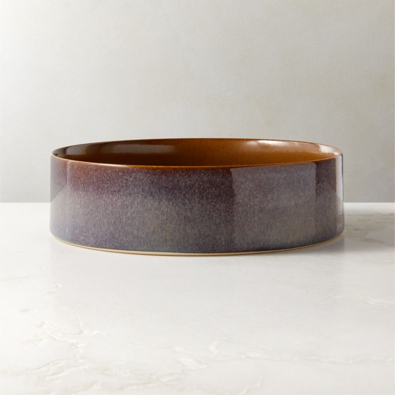 Prado Blue Serving Bowl with Reactive Glaze | CB2 | CB2