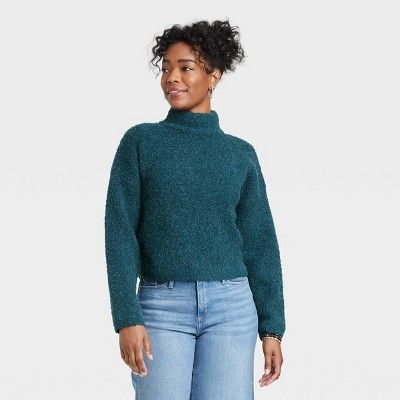 Women's Mock Turtleneck Trek Pullover Sweater - Universal Thread™ | Target