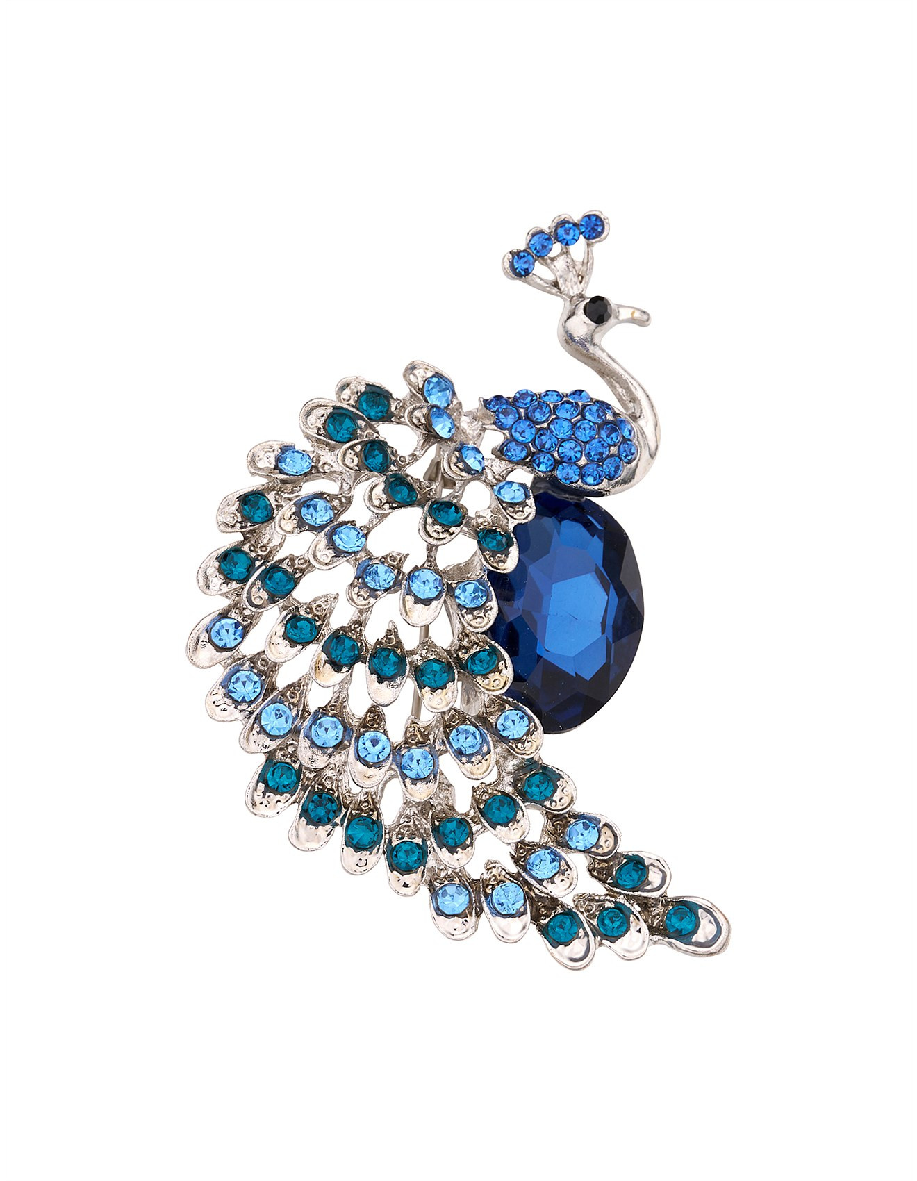 Elegant Peacock Brooch | David Jones (Australia & New Zealand)