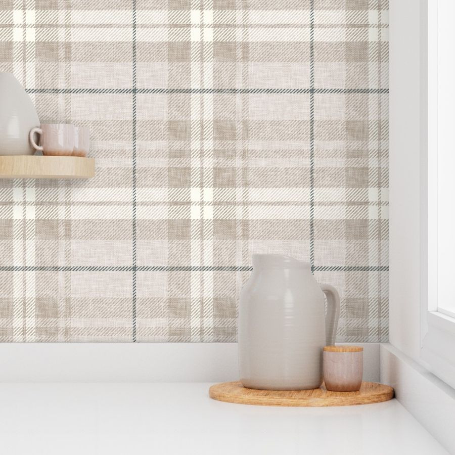 neutral fall plaid -  OG -  LAD21 | Spoonflower | Spoonflower