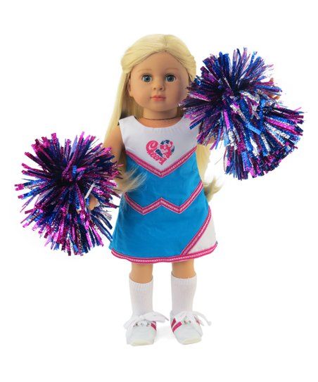 Blue & Pink Cheerleader Outfit for Doll | Zulily