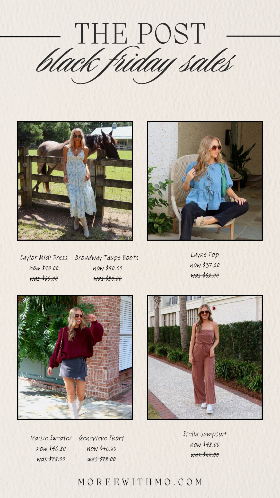 The Post Black Friday! 

Gifts for Her 
Holiday Outfits 
Seasonal Outfits 
Black Friday 
Moreewithmo 

#LTKSeasonal #LTKHoliday #LTKCyberWeek