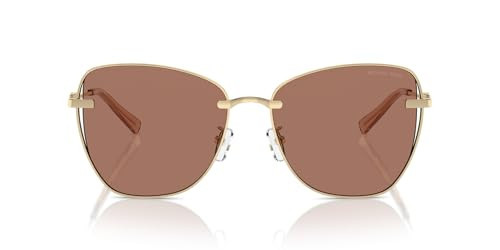 Michael Kors Women's MK1158D Beijing Butterfly Sunglasses, Shiny Light Gold/Light Brown Solid, 59 mm | Amazon (US)