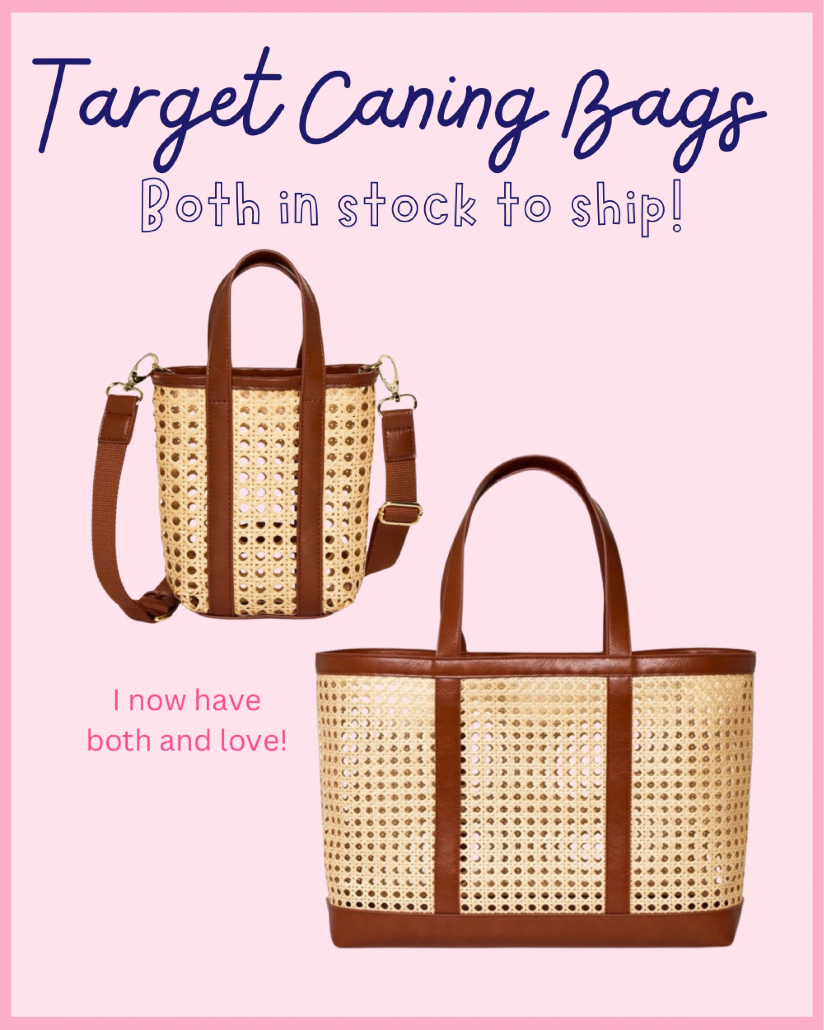 Both in stock to ship! Hurry they sell out fast! 🎯🎯🎯🎯

I now have both and love! Perfect for spring & summer! 

#LTKitbag #LTKxTarget #LTKSeasonal