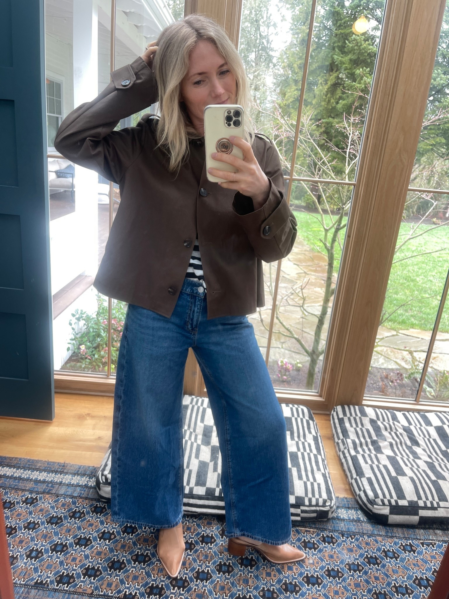 Obsessed with these jeans - I got “short” and sized down a size for them to be a bit more fitted and not puddle. Highly recommend :) 

#LTKmomlife #LTKgrwm #LTKootd
