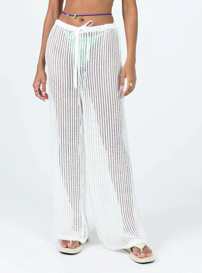 Darcie Knit Pants White | Princess Polly US