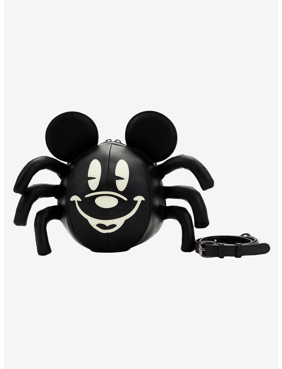 Loungefly Disney Mickey Mouse Spider Glow-In-The-Dark Crossbody Bag | Hot Topic | Hot Topic