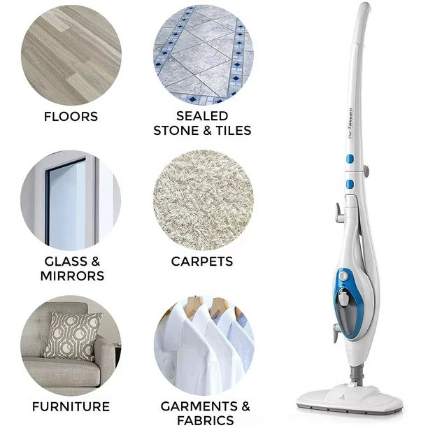 PurSteam Steam Mop Cleaner 10-in-1 with Convenient Detachable Handheld Unit  - Use on Laminate, H... | Walmart (US)