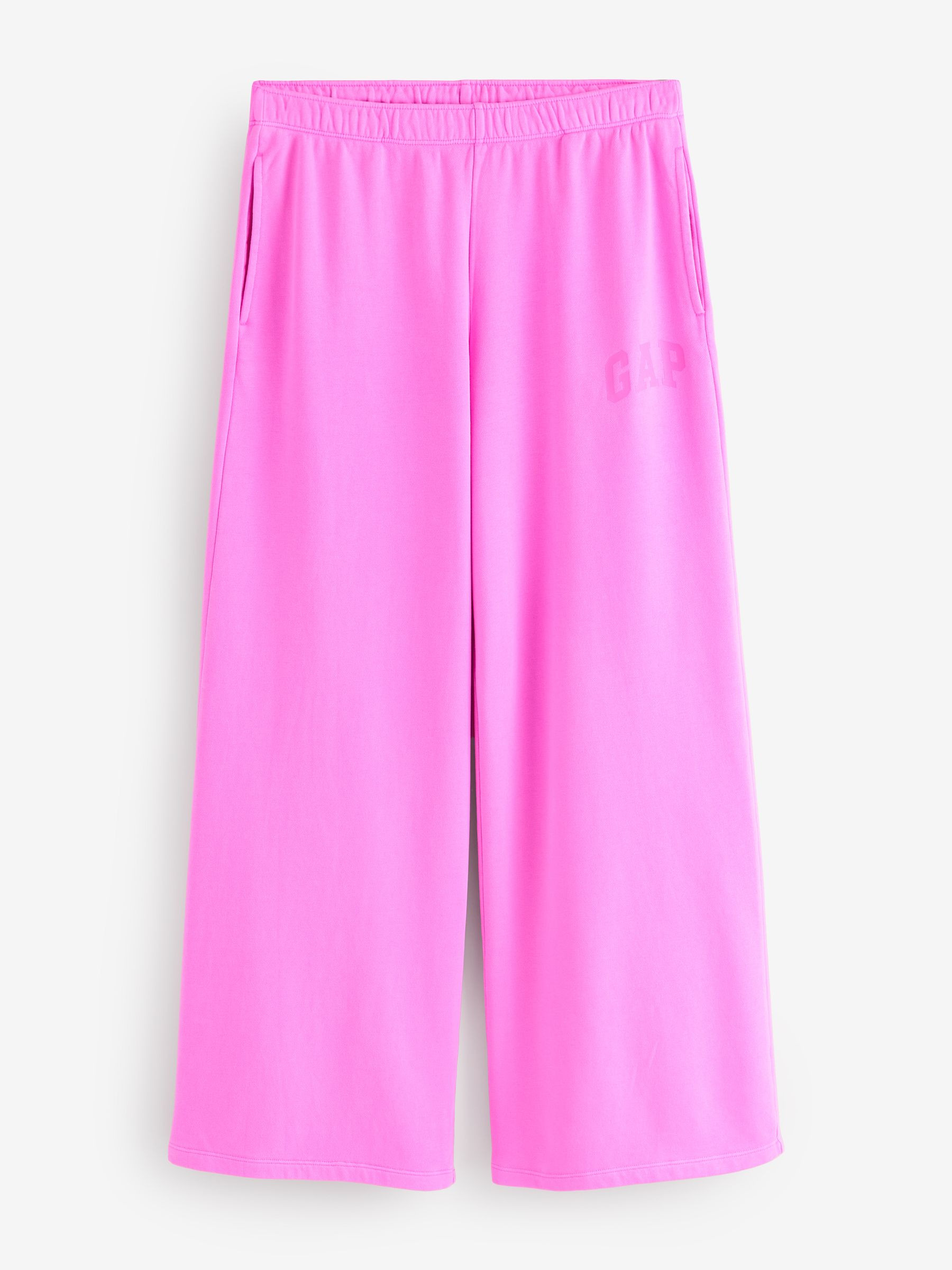 Pink Logo French Terry Wide Leg Joggers | Gap | GAP UK