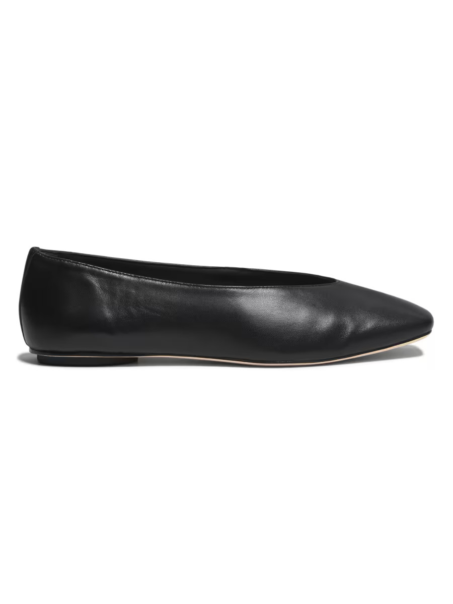 Reformation Prudence Leather Ballet Flats | Saks Fifth Avenue | Saks Fifth Avenue