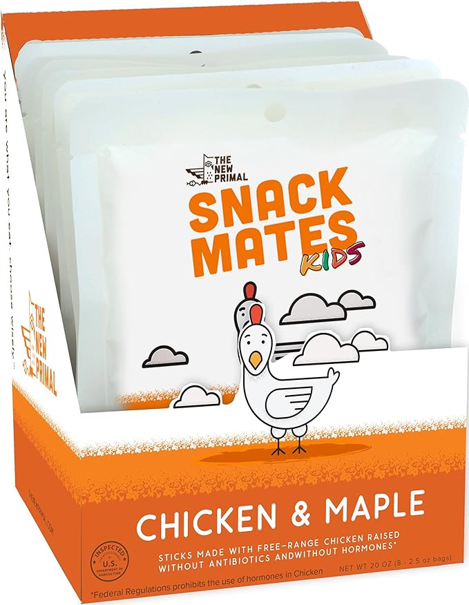 The New Primal 100% Free-Range Chicken & Maple Meat Sticks for Kids, Whole30 & Paleo Approved, Gl... | Amazon (US)