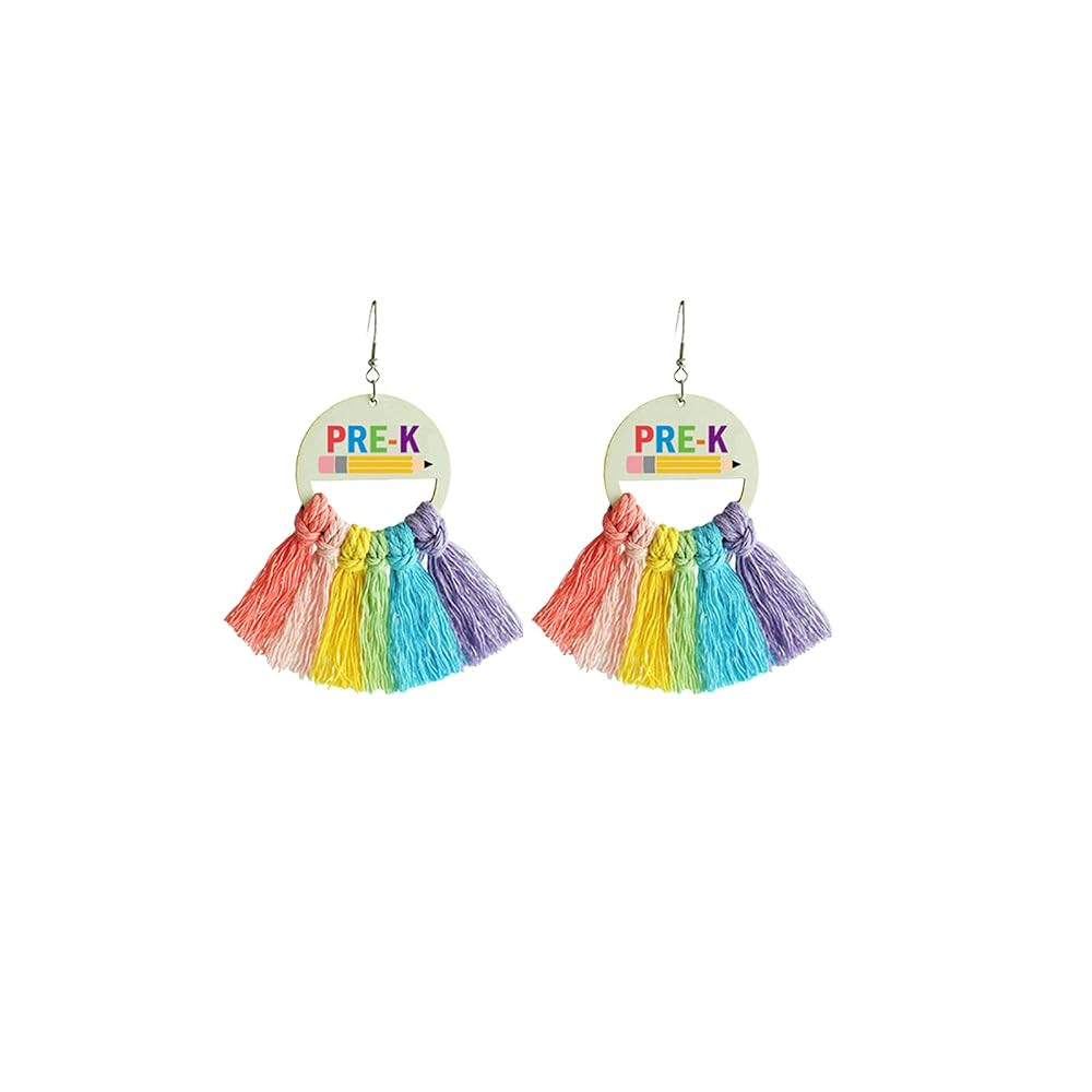 Teacher Earrings Back to School Teacher Earrings for Women First Day of School Earring Colorful T... | Amazon (US)