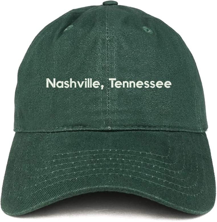 Nashville Tennessee Embroidered Unstructured Cotton Dad Hat | Amazon (US)