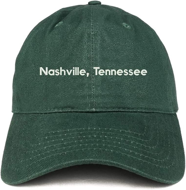 Nashville Tennessee Embroidered Unstructured Cotton Dad Hat | Amazon (US)