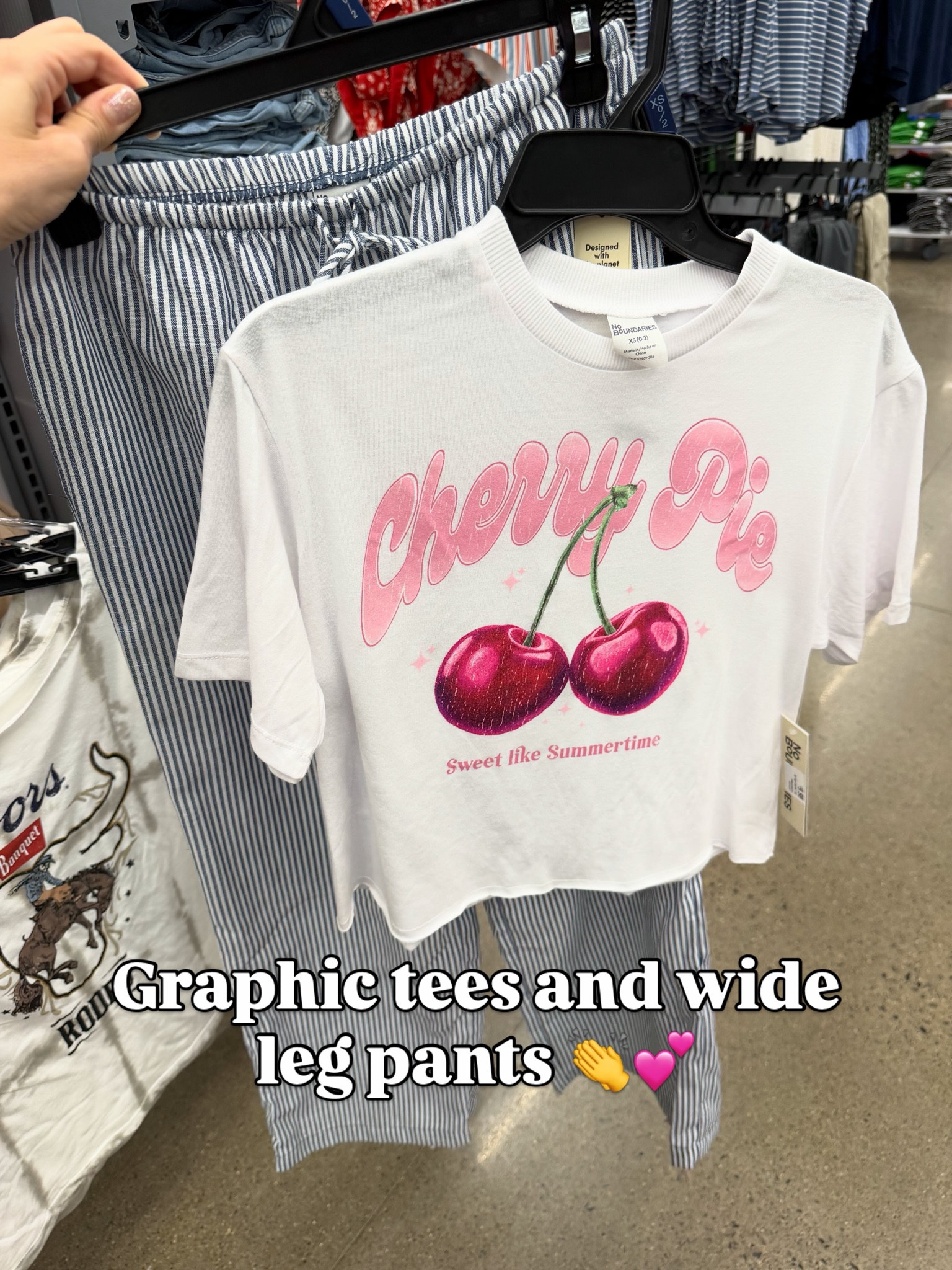 Graphic tees marked down to $6.29! Wide leg cotton pants going fast, also come on yellow. #walmartfashion