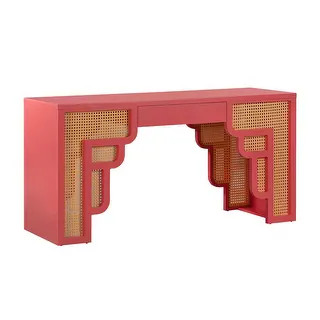 Suzie Rattan Desk - On Sale - Overstock - 36067165 | Bed Bath & Beyond