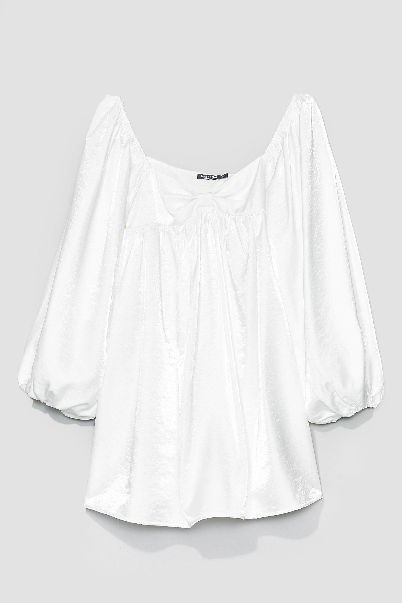 Taffeta Balloon Sleeve Mini Puff Dress | NastyGal (US & CA)