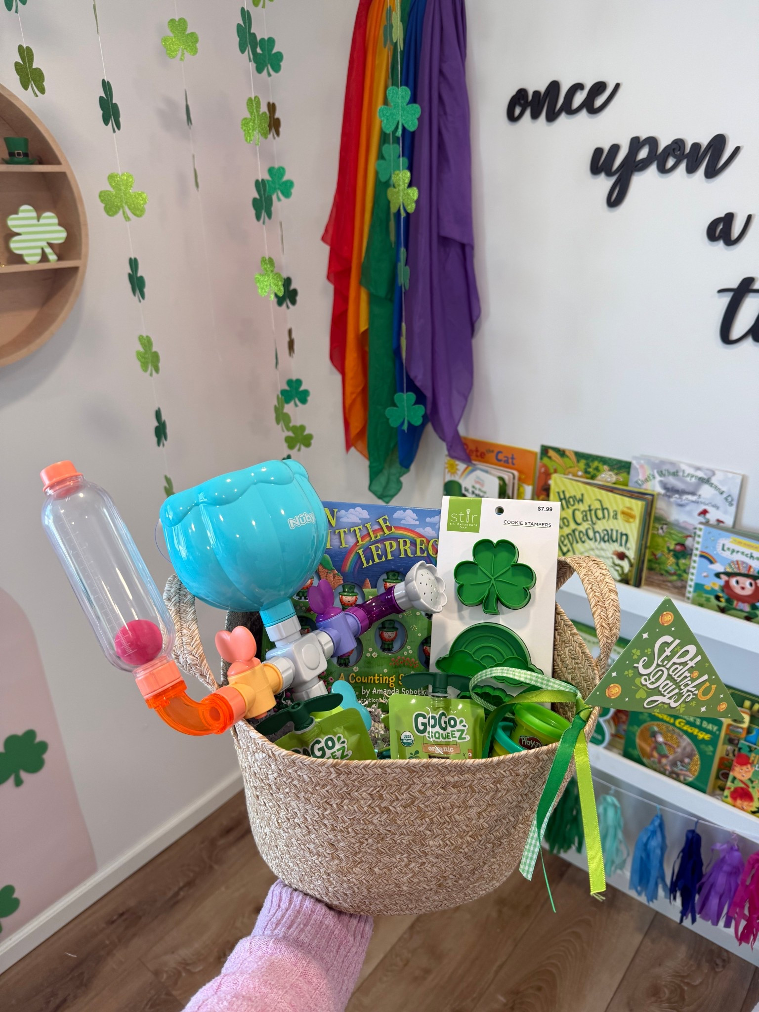 St. Patrick’s Day basket for toddlers ☘️🌈✨
Just a quick and easy little basket to make the day feel extra fun for my toddler!

I kept it super simple with a few festive favorites: a rainbow bath toy, green play doh with St. Patrick’s Day tools, green applesauce pouches, and a cute holiday board book 💚

Nothing over the top—just fun, hands-on items she’ll actually use and love all week long!

Shop everything I added to our St. Patrick’s Day toddler basket in my LTK ☘️

#ltk #ltkfamily #ltkkids #ltkseasonal #stpatricksday #toddleractivities #toddlerlife #toddlerbasket #sensoryplay #playdohfun #learningthroughplay #momlife #toddlerideas #seasonalactivities #easykidsactivities #stpatricksdayideas

#LTKSeasonal #LTKKids #LTKmomlife