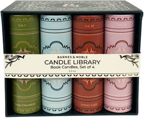 Floral Library Tin Candle Set of 4 | Barnes & Noble