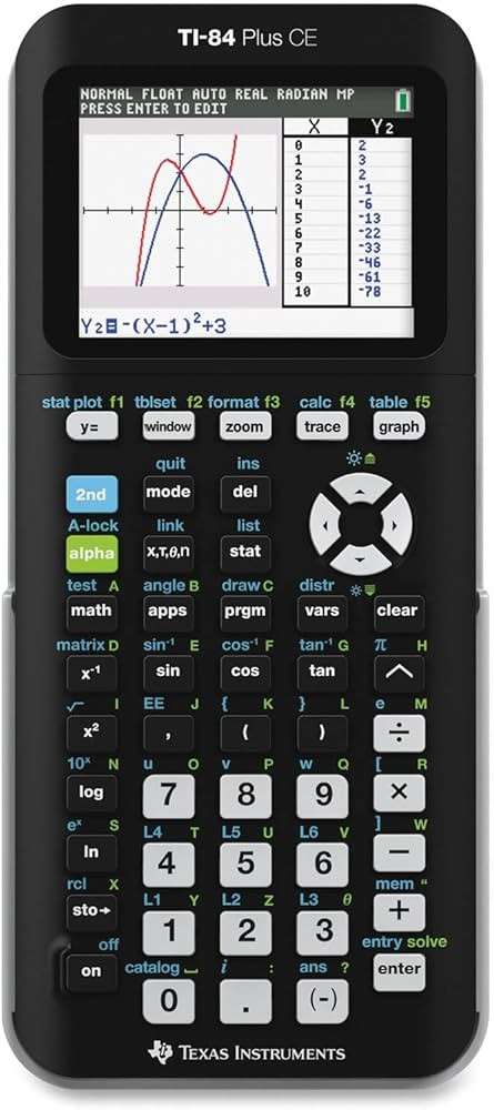 Texas Instruments TI-84 Plus CE Color Graphing Calculator, Black | Amazon (US)
