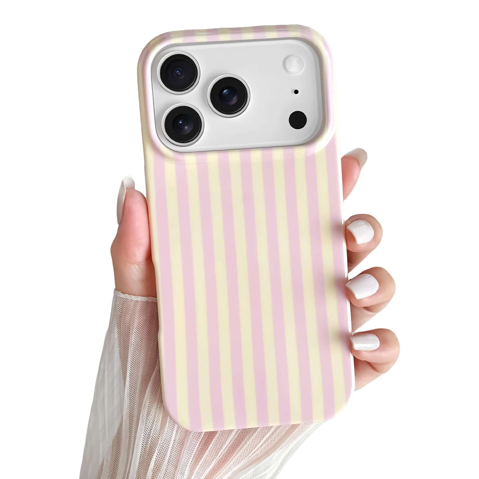 Yeddabox for iPhone 17 Pro Case Cute Striped Phone Case Soft TPU Slim Shockproof Phone Cover for ... | Amazon (US)