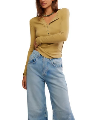 Women's Free People We The Free Jamie Long Sleeve V-Neck Henley | Scheels Sports