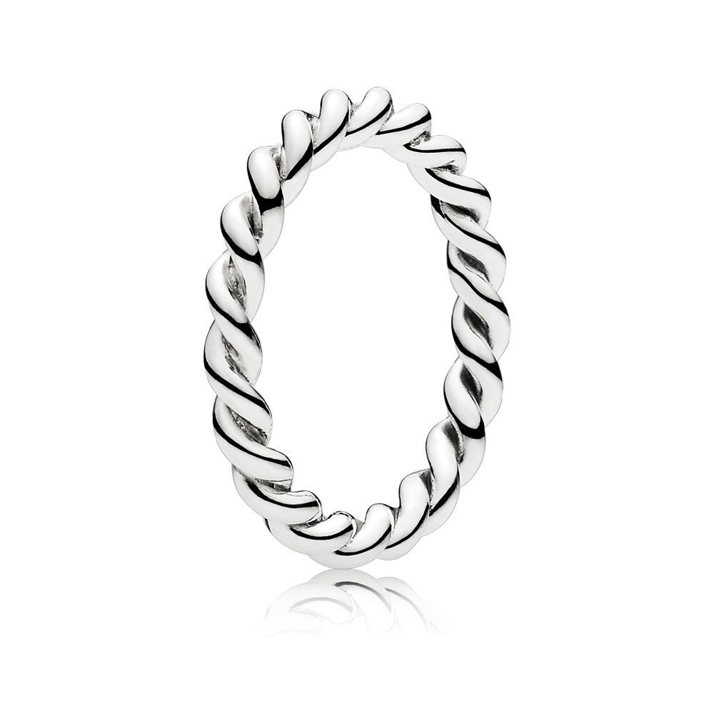 Intertwined Twist Stackable Ring Sterling silver | Pandora (US)