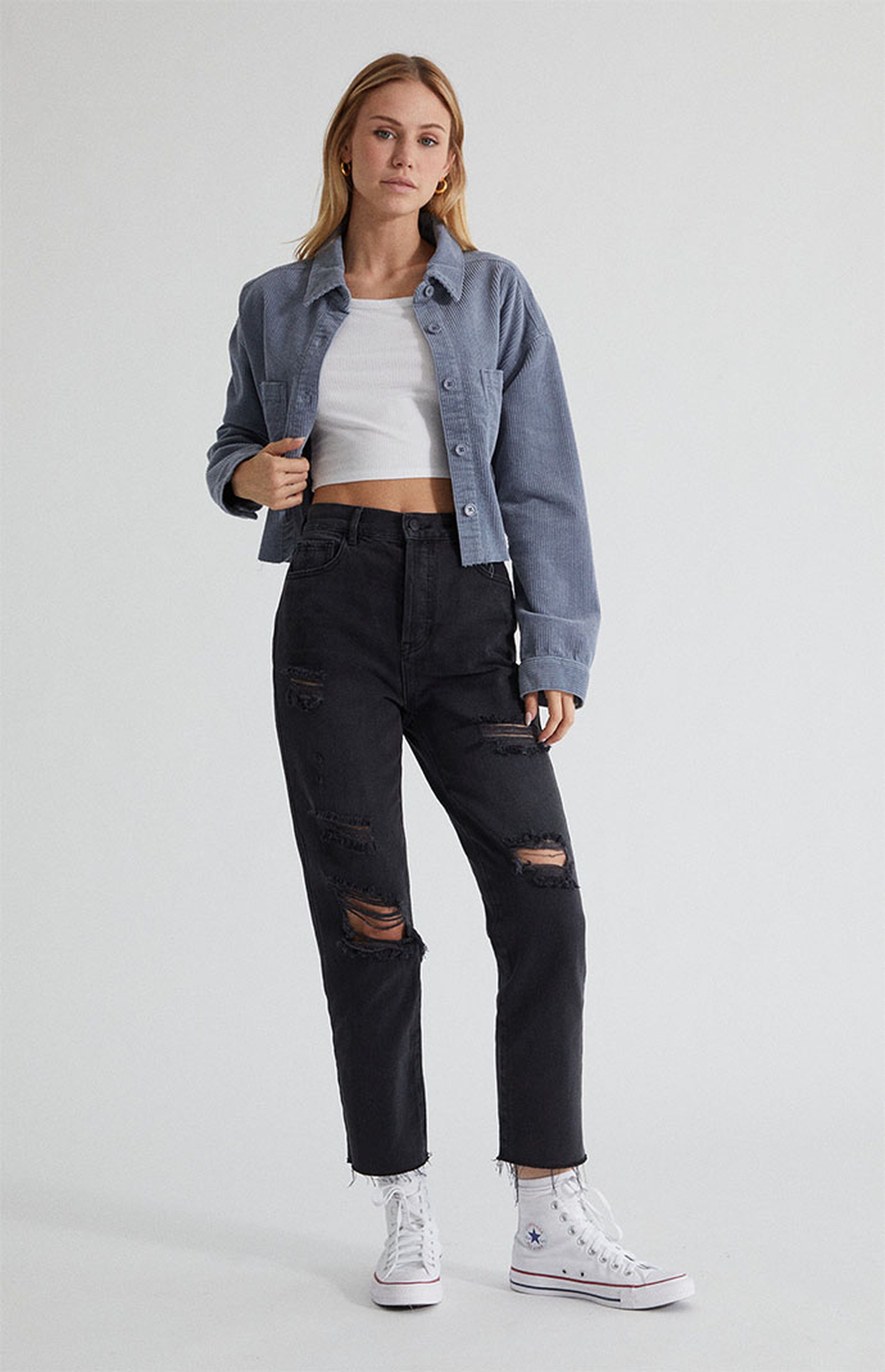 Noir Black High Waisted Straight Leg Jeans | PacSun | PacSun | PacSun