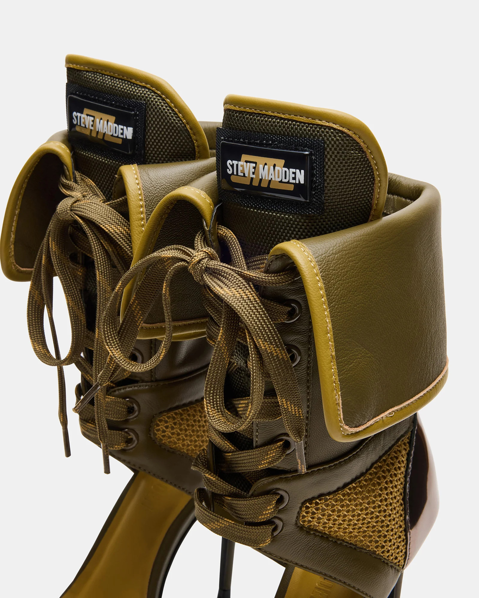 CASELLA Olive Open-Toe Stiletto Lace-Up Women's Heel | Steve Madden (US)