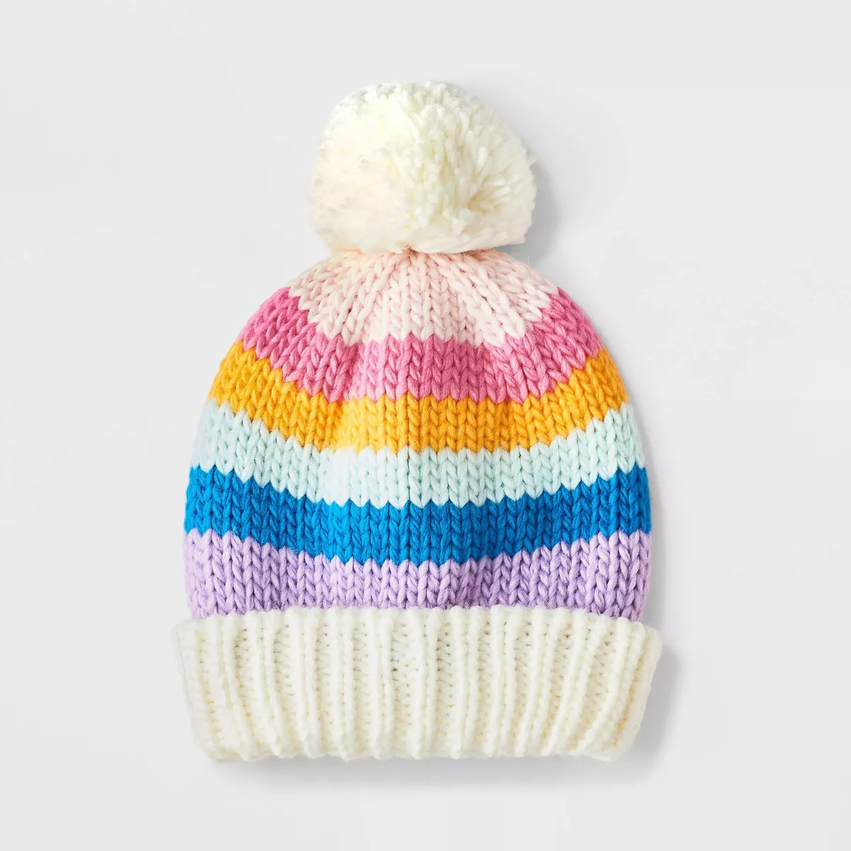 Girls' Rainbow Striped Beanie - Cat & Jack™ | Target