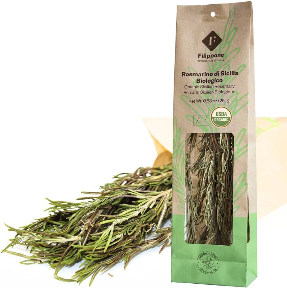 Organic Dried Rosemary Bunches, 25 g (0.88 oz), Freshly Grown in the Mountains of Sicily, Italian... | Amazon (US)