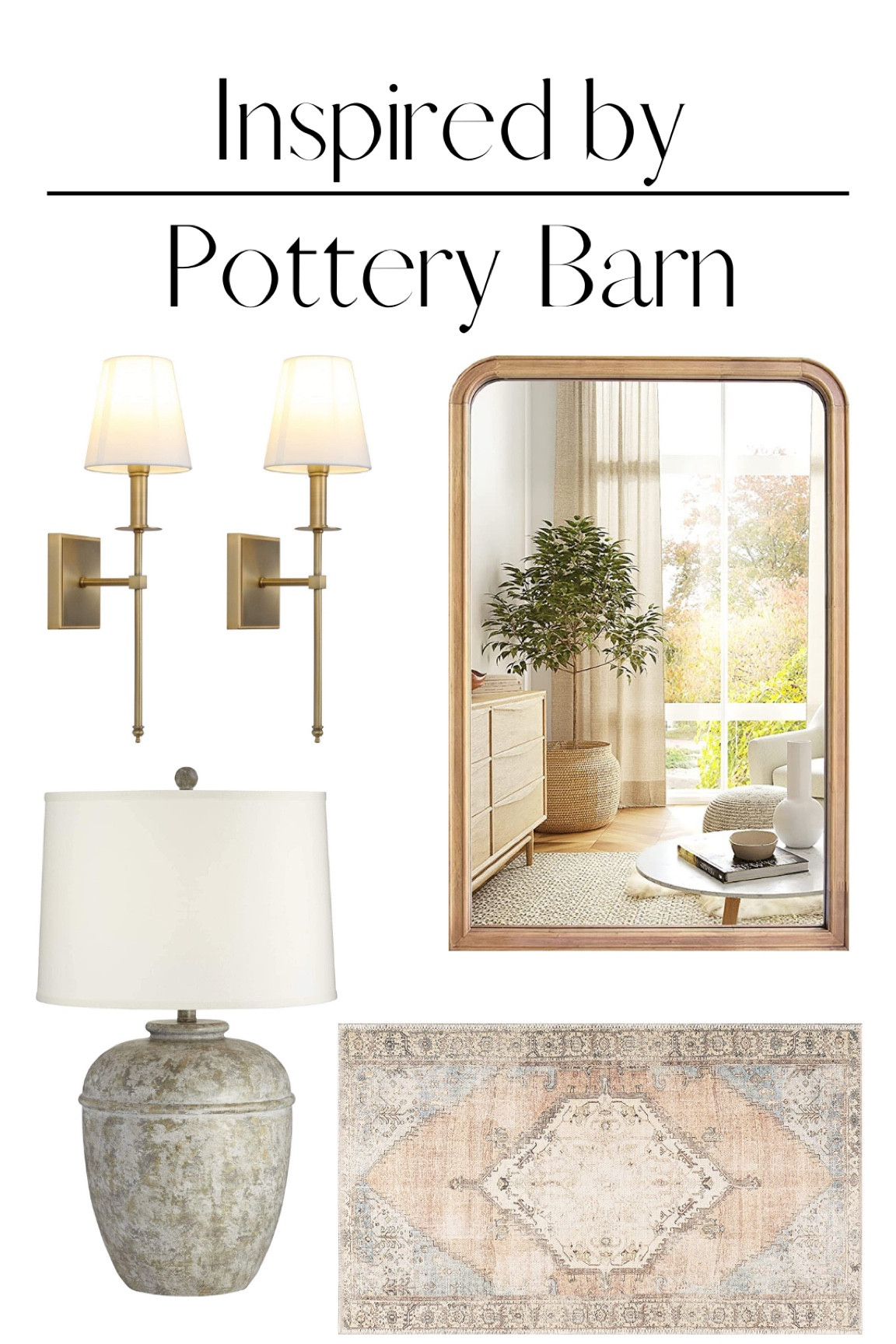 Amazon home inspired by Pottery Barn wood miracle sconces oversize lamp washable rug living room family room dining room lighting home design on a budget￼

#LTKhome #LTKunder100 #LTKSeasonal