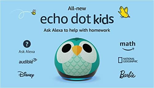 All-New Echo Dot (5th Gen, 2022 release) Kids | Designed for kids, with parental controls | Owl | Amazon (US)