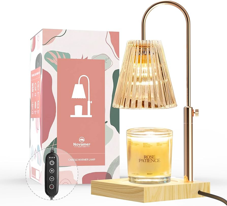 Novamer Candle Warmer Lamp, Adjustable Height Candle Lamp with Timer & Dimmer, Electric Candle Wa... | Amazon (US)