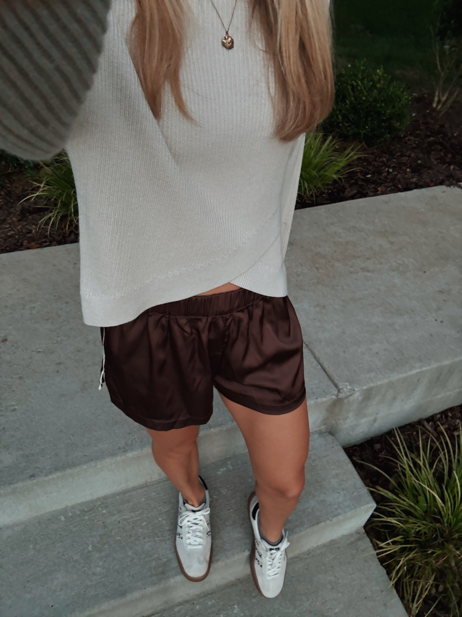 The perfect fall transition fit 🤎

Wearing size small in the shorts and sweater. Shows run half size big  

#LTKSeasonal #LTKPetite #LTKFallSale