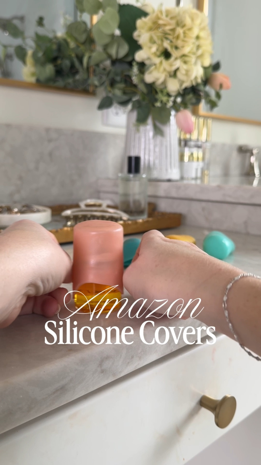 One of my favorite travel hacks for keeping liquids from leaking in your suitcase. These silicone bottle covers stretch over bottles and help stop spills when flying since airplane pressure can make things squeeze out. I use them on shampoo, toiletries, and even sunscreen in the summer. Such a simple little travel essential.

#LTKHome