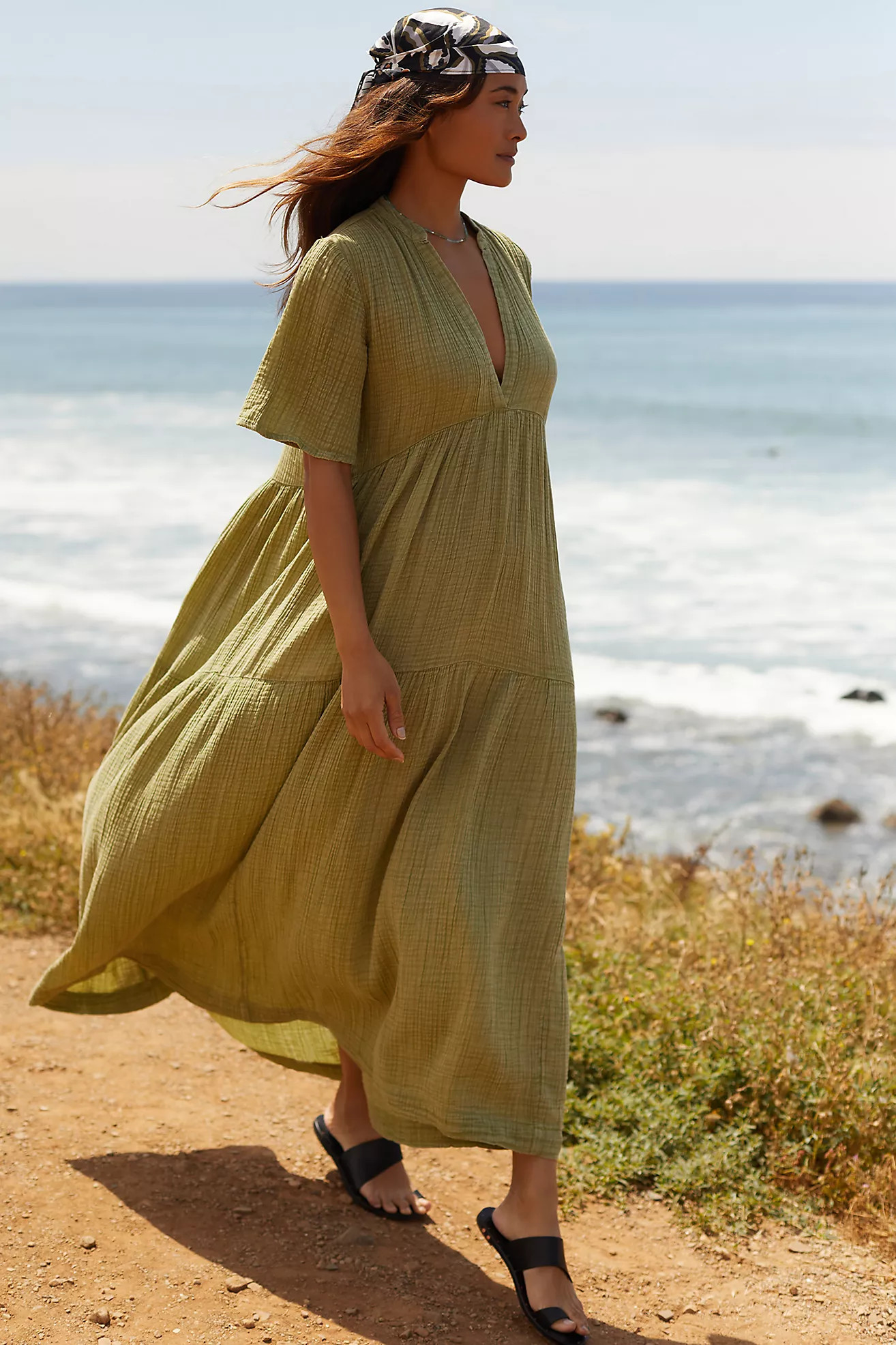 The Kallie Flowy Maxi Dress | Anthropologie (US)