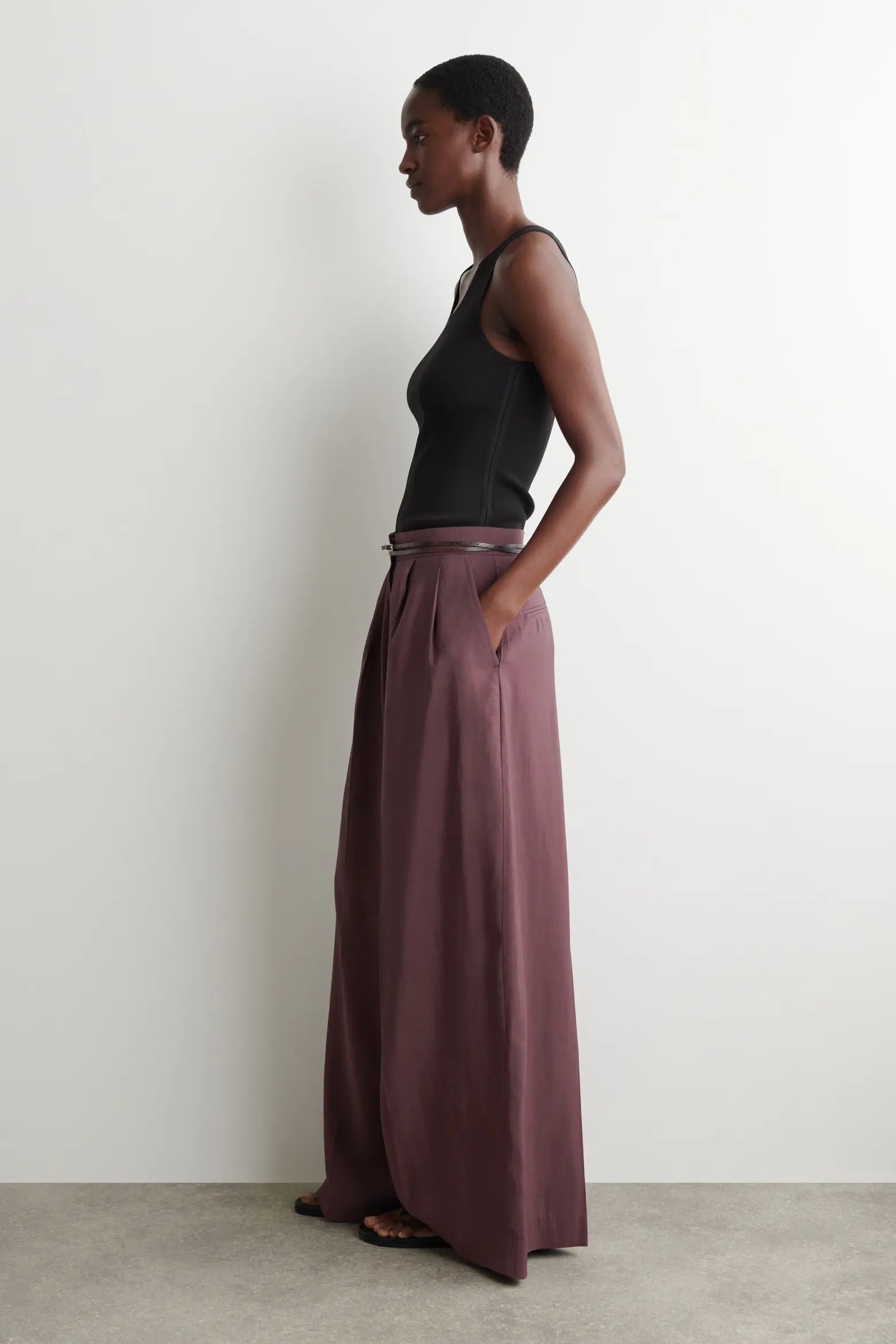 COS Pleated Modal Wide-leg Trousers (Women) | Nordstrom | Nordstrom