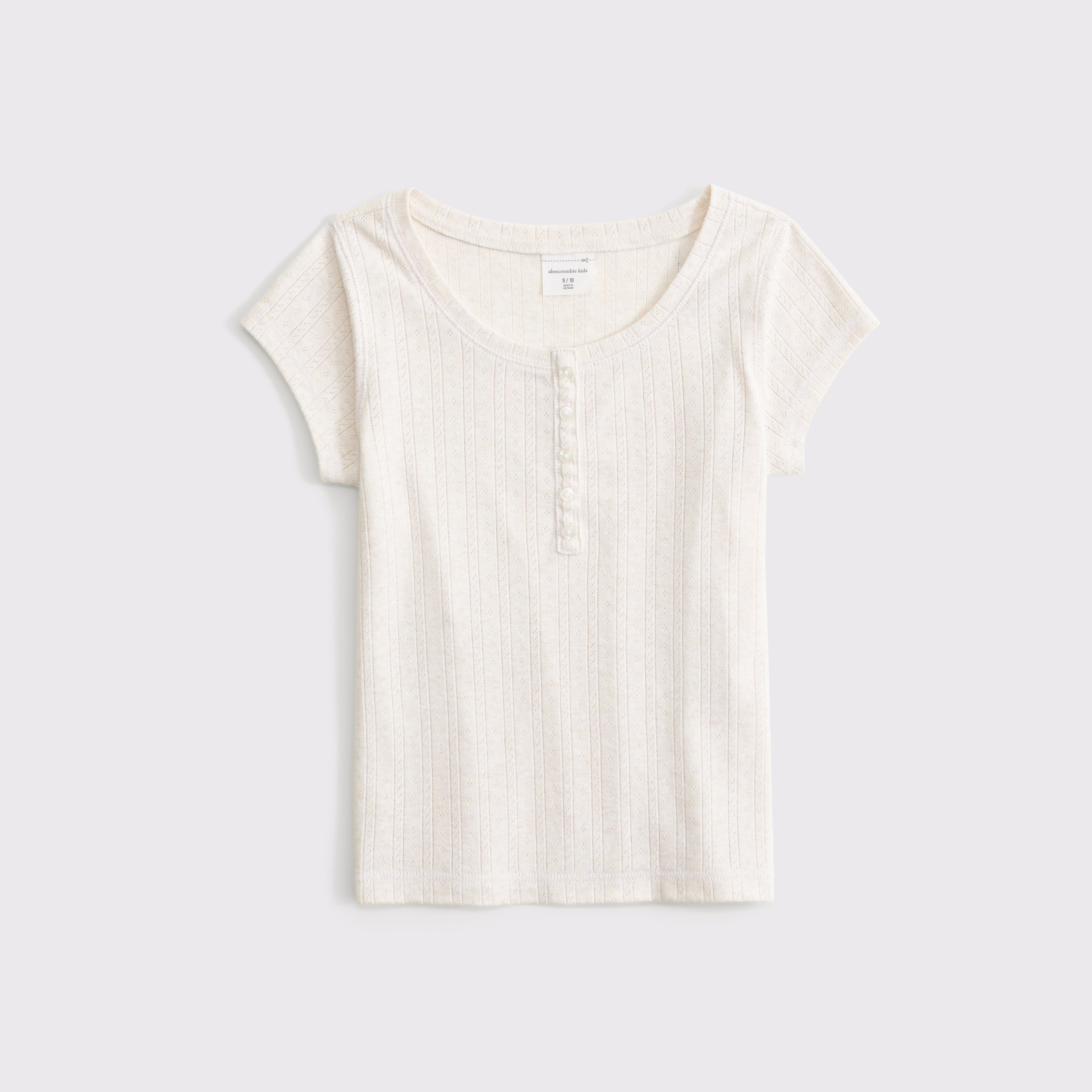 scoopneck pointelle henley | Abercrombie & Fitch (US)