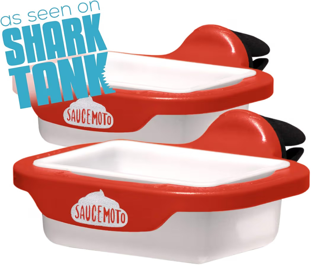 Saucemoto Dip Clip | Vehicle Sauce Holder for Dipping sauces. As seen on Shark Tank (2-Pack, Red)... | Amazon (US)