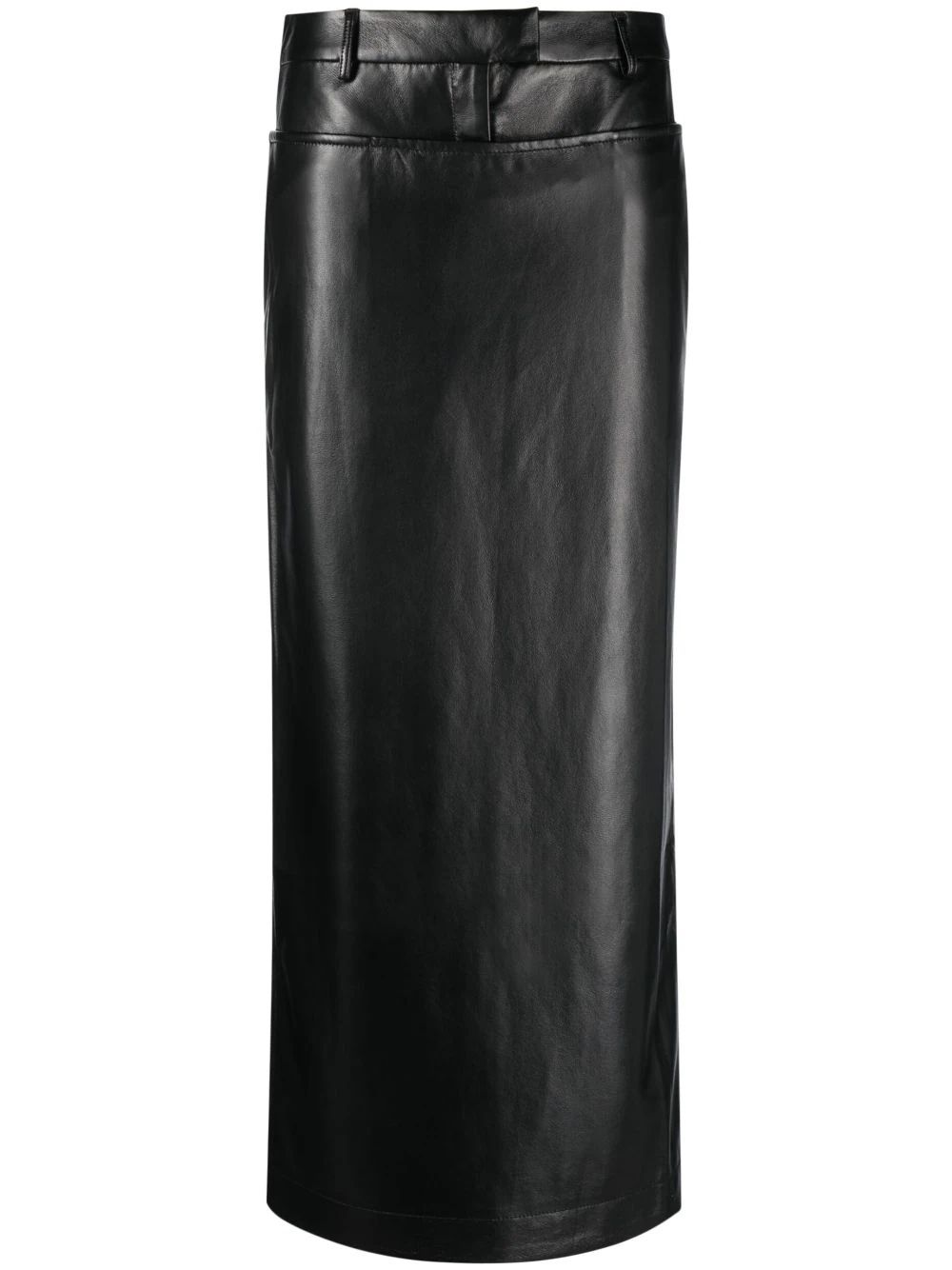 Aya Muse faux-leather low-rise Long Skirt - Farfetch | Farfetch Global
