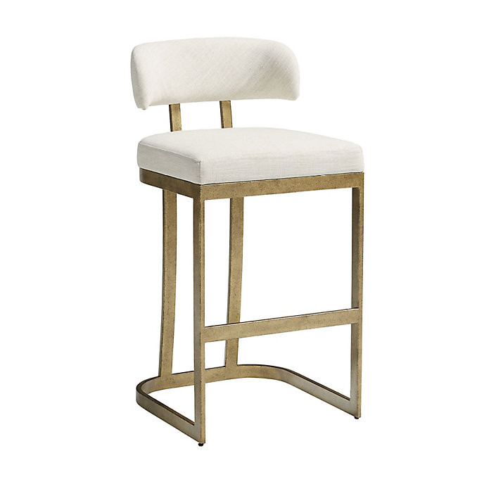 Kamdyn Bar & Counter Stool with Performance Fabric & Plinth Base Design | Frontgate