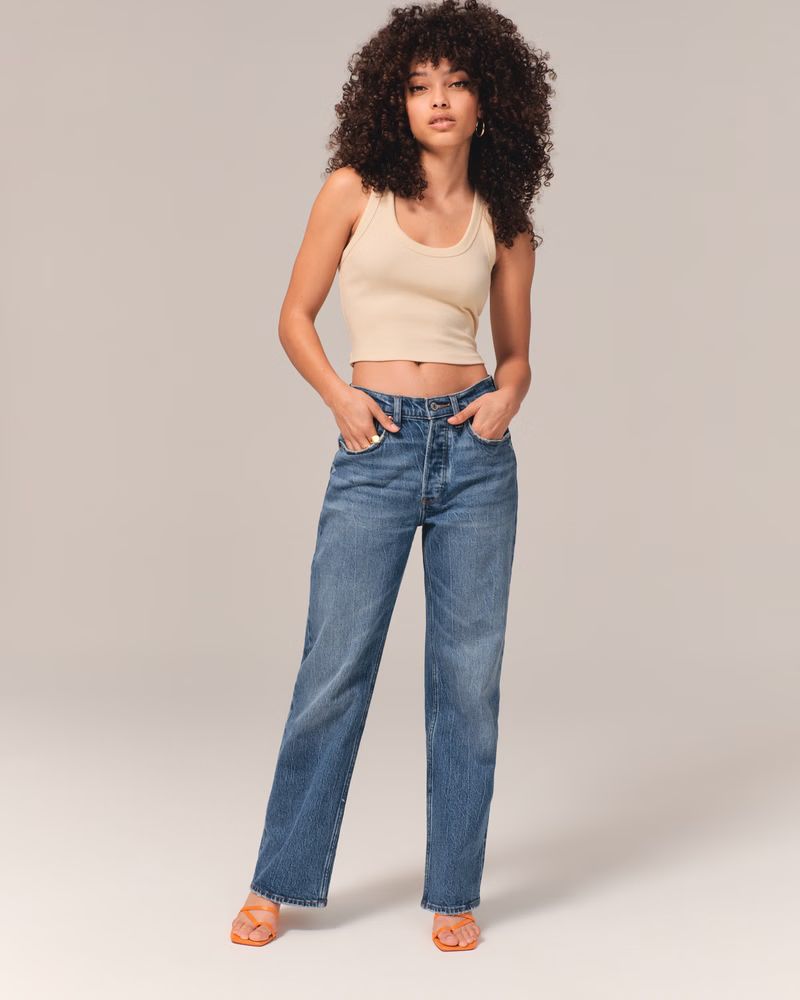 Women's Low Rise 90s Baggy Jean | Women's Bottoms | Abercrombie.com | Abercrombie & Fitch (US)