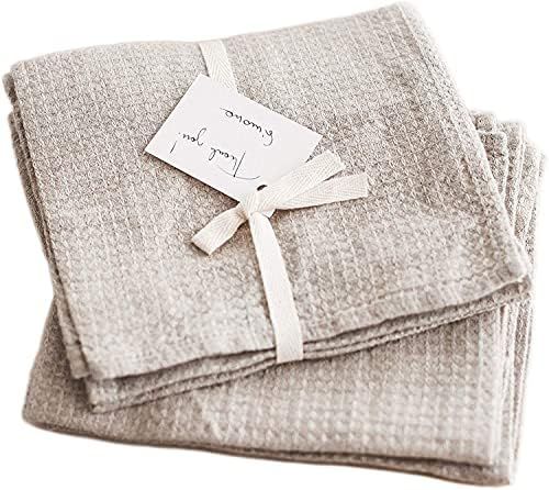 Pure 100% Linen Dish Towels - Set of 2 Linen Kitchen Towels Waffle Weave Natural Color - 13 x 29-... | Amazon (CA)