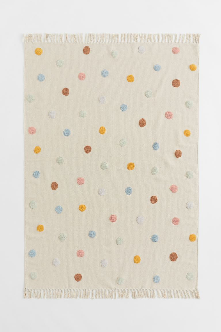 Cotton Rug with Tufted Dots | H&M (US + CA)