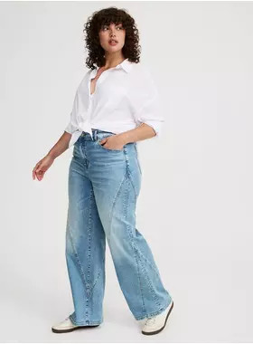 High-Rise Wide-Leg Jean With Twisted Seams | Torrid (US & Canada)